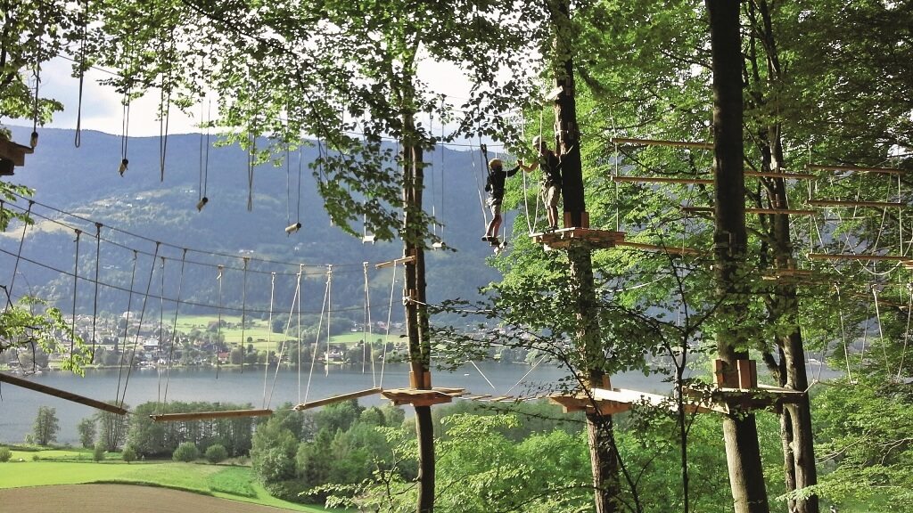 Climbing Park on lake Ossiacher See