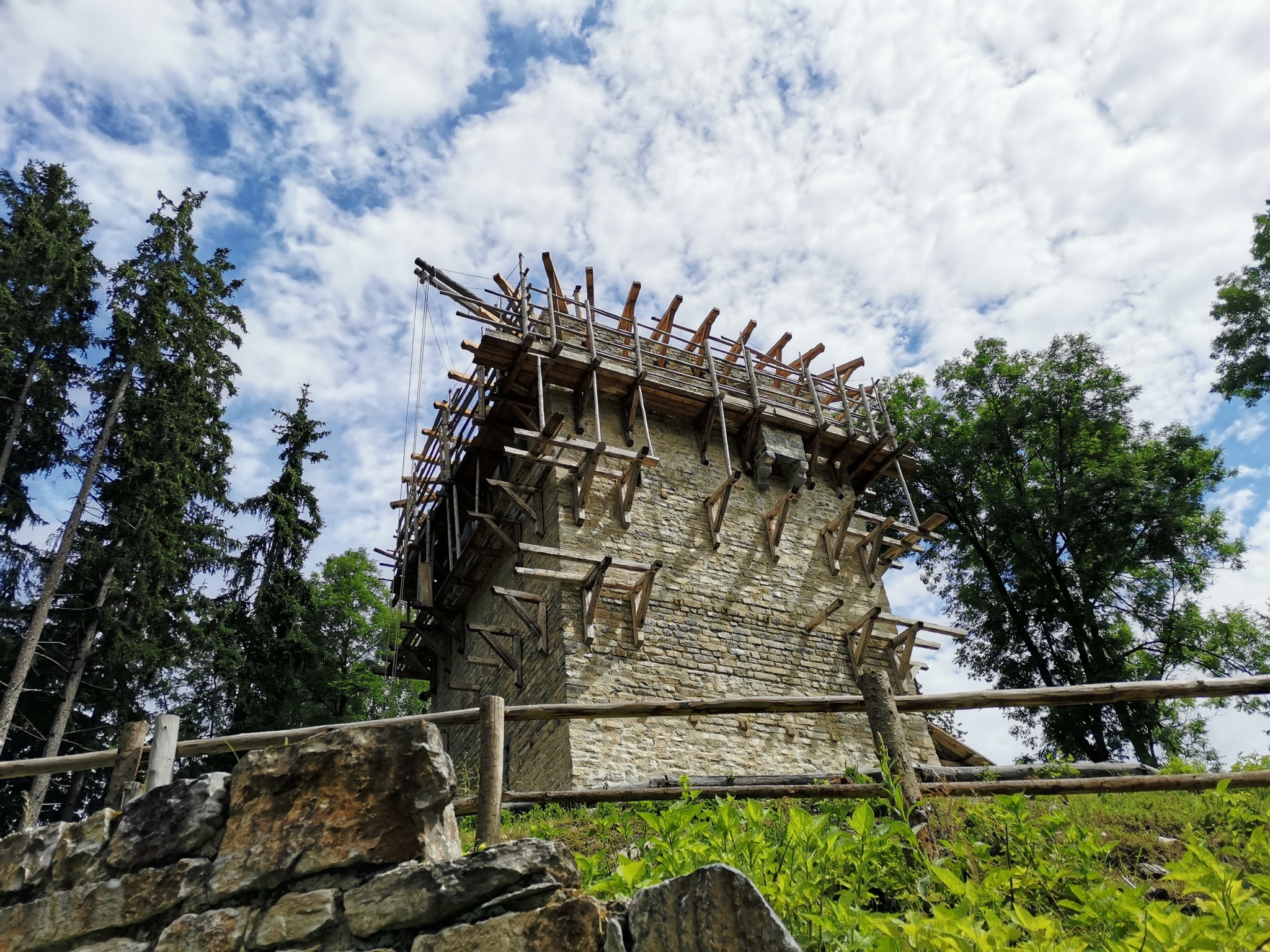 Medieval castle construction site Friesach