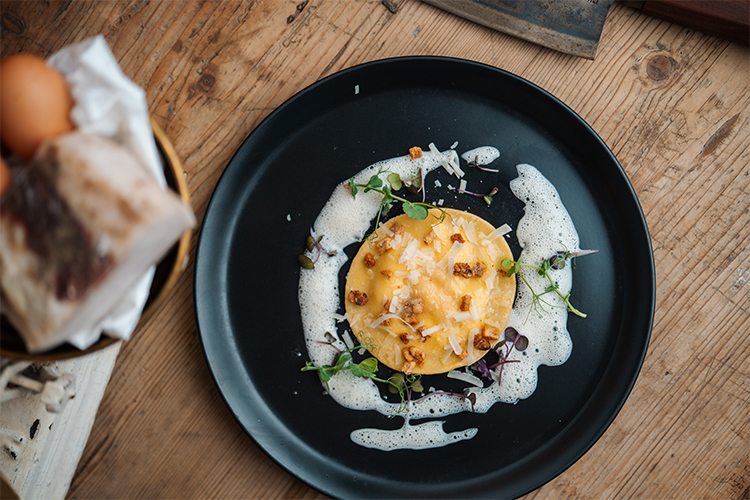 Dotter-Ravioli “Carbonara”