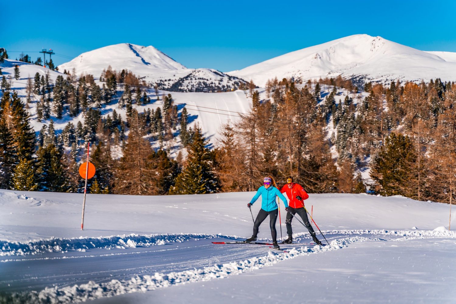 Cross-country ski trails Turracher lake
