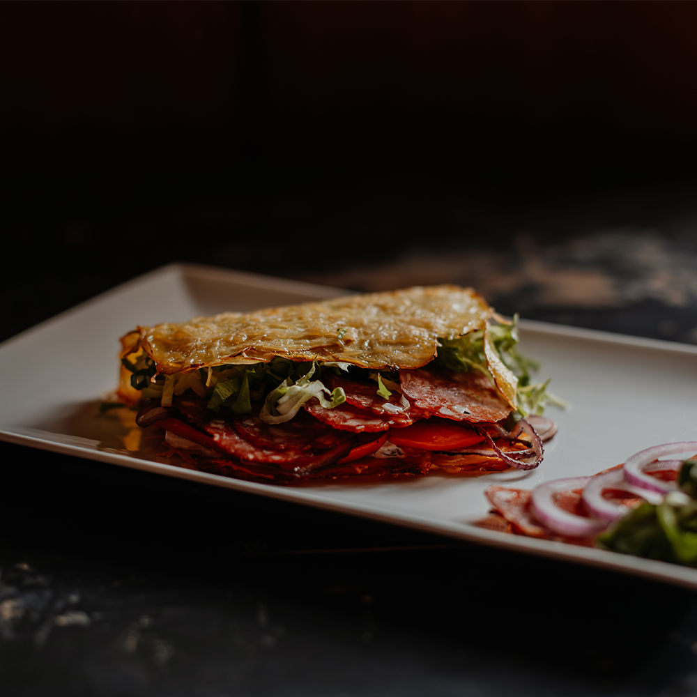 Gailtaler Salami-Erdäpfelsandwich